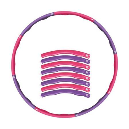 Hula hop składany różowo - fioletowy 95 cm