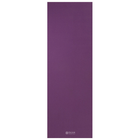 Mata z paskiem do jogi Essentials Gaiam 183 x 61 x 0,6 cm fioletowa