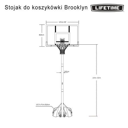 Stojak do gry w koszykówkę Brooklyn 90981 Lifetime